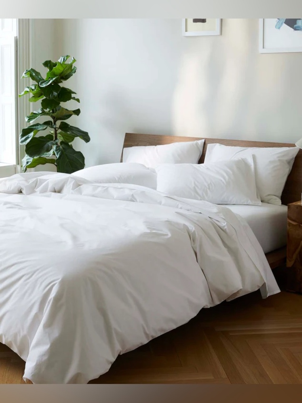 Brookelinen | King/Cali King Classic Percale Duvet Cover - Crisp White
